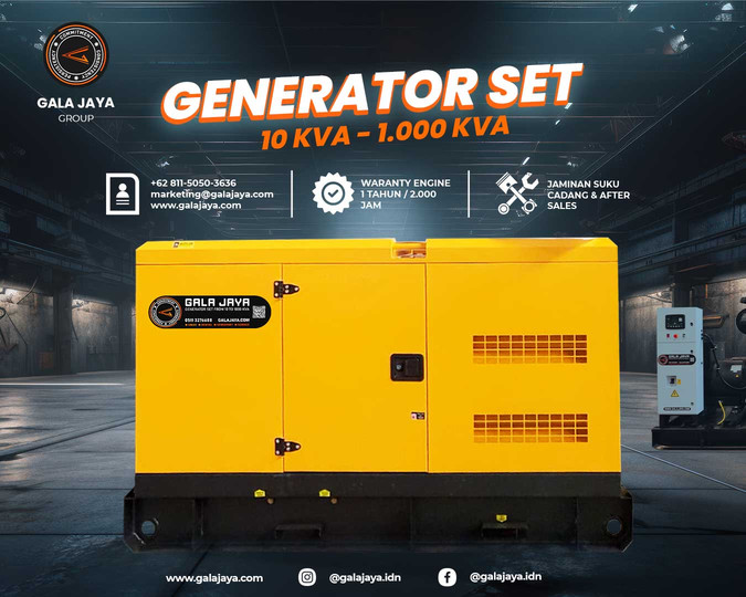 Jual Genset Diesel 10 - 1000 KVA Barito Utara Kalimantan Tengah